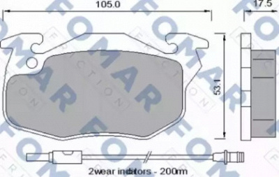 FOMAR FRICTION fo529481 -  Комплект тормозных колодок, дисковый тормоз